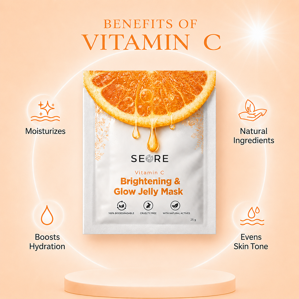 SEORE Hyaluronic Acid + Vitamin C Jelly Sheet Mask | Pack of 2