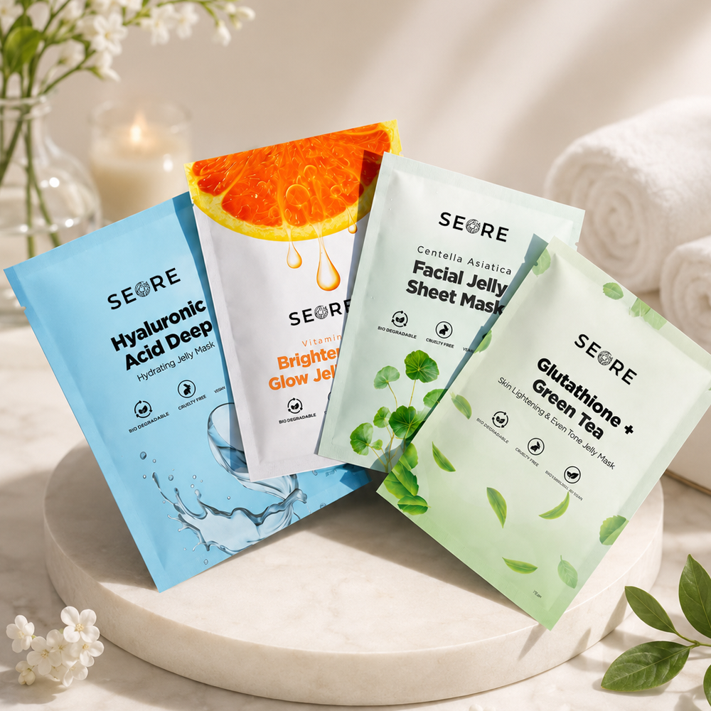 SEORE Jelly Sheet Mask | Combo Pack of 4