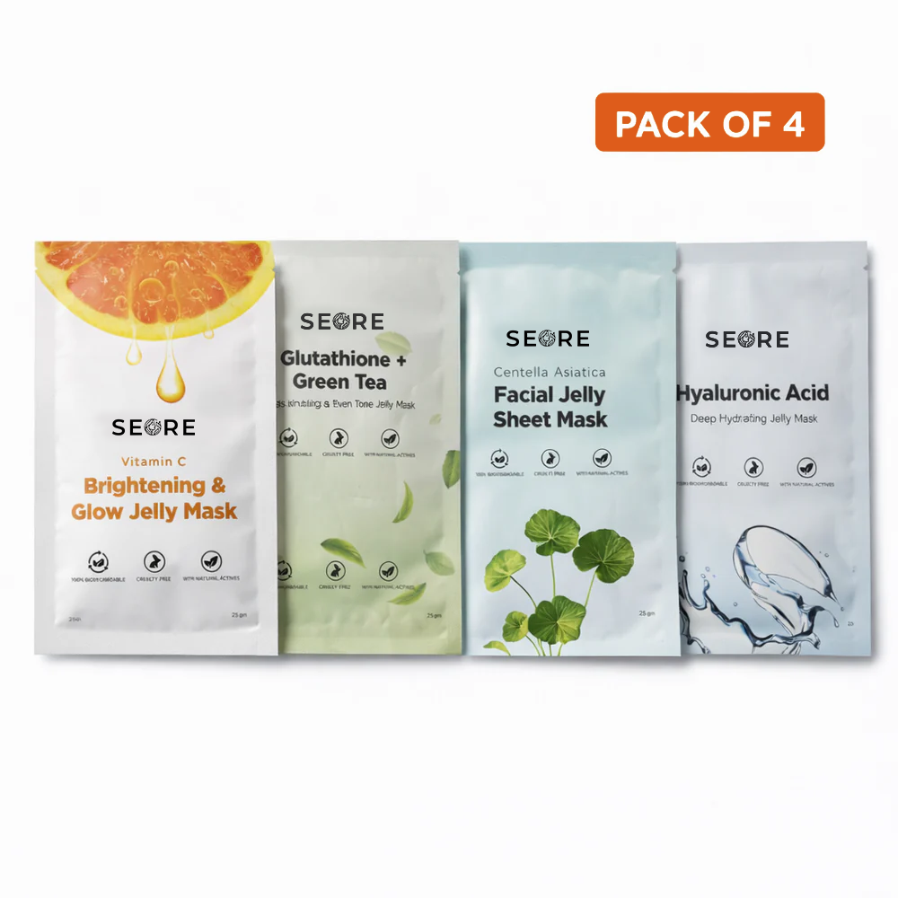 SEORE Jelly Sheet Mask | Combo Pack of 4