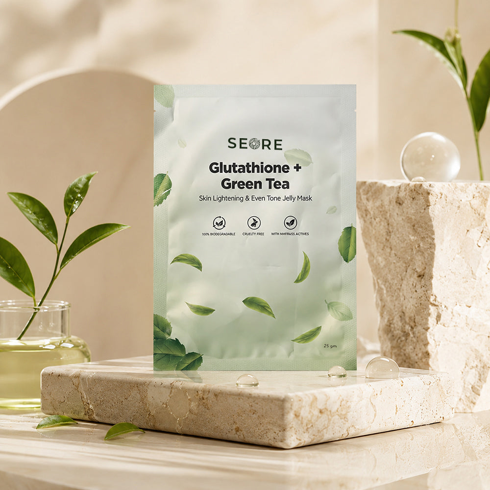 SEORE Glutathione + Green Tea Skin Lightening & Even Tone Jelly Mask