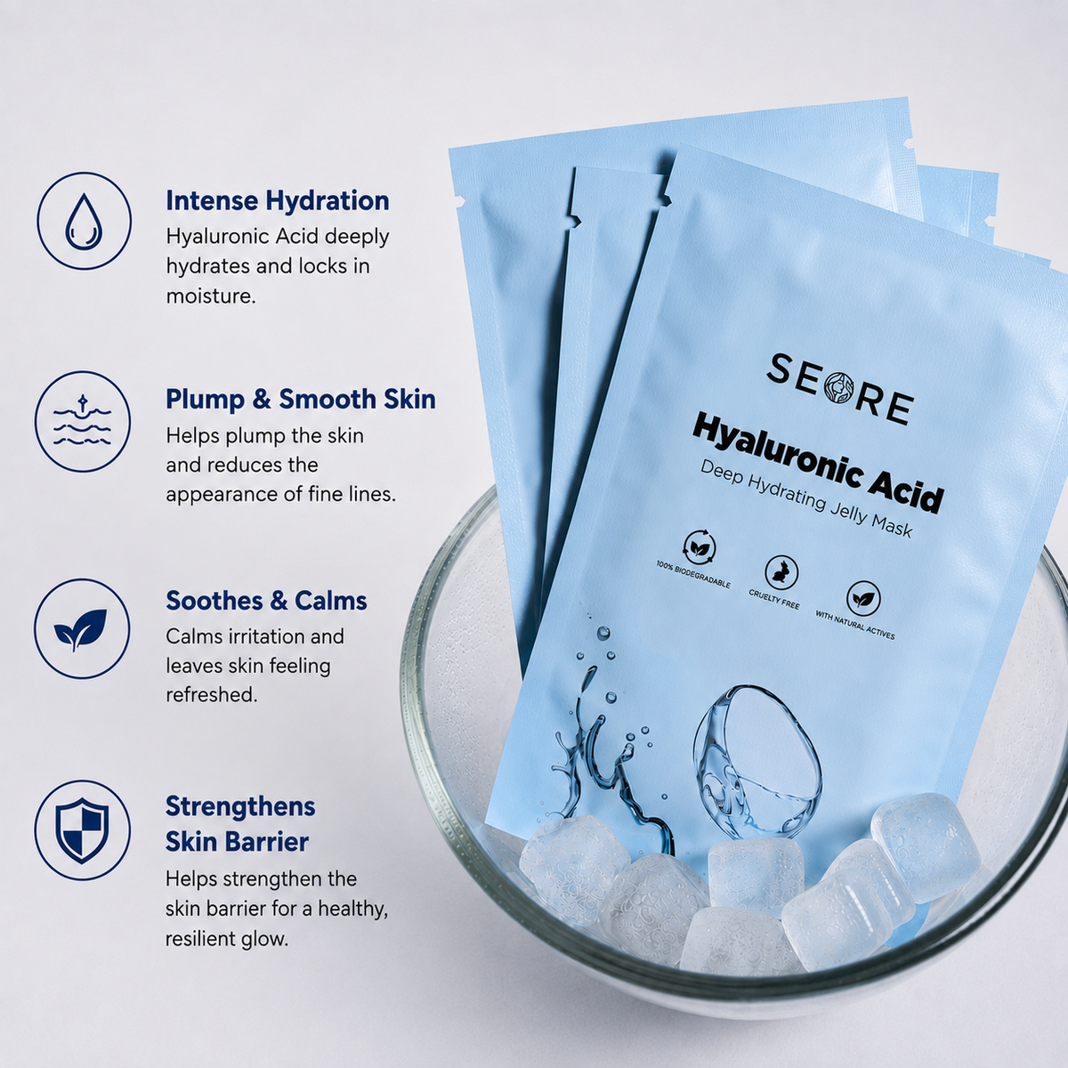 SEORE Jelly Sheet Mask | Combo Pack of 4 + Get 1 Jelly Sheet Mask Free |