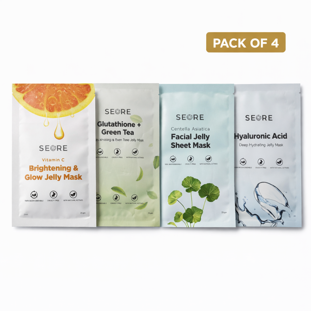 SEORE Jelly Sheet Mask | Combo Pack of 4 |