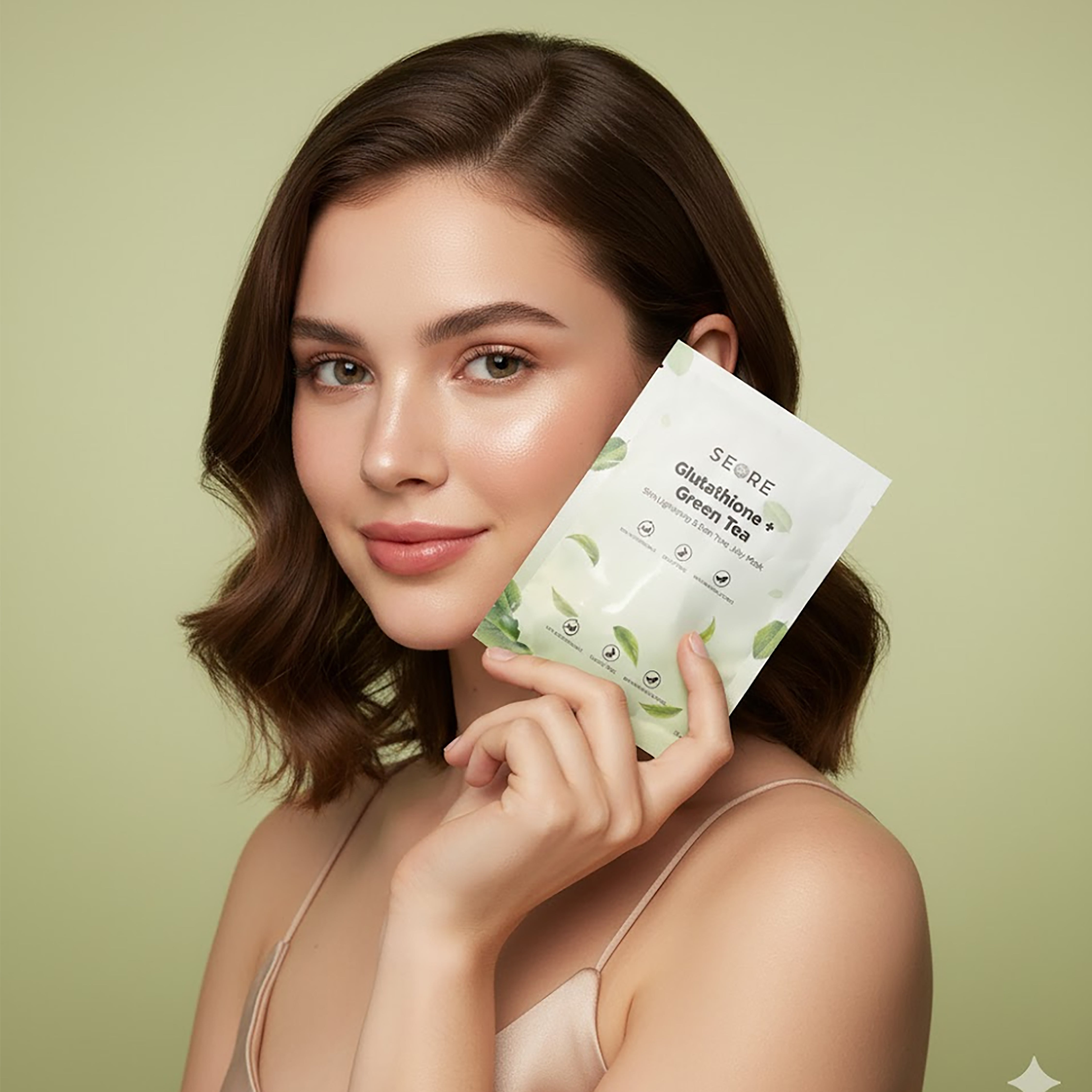 SEORE Glutathione + Green Tea Skin Lightening & Even Tone Jelly Mask