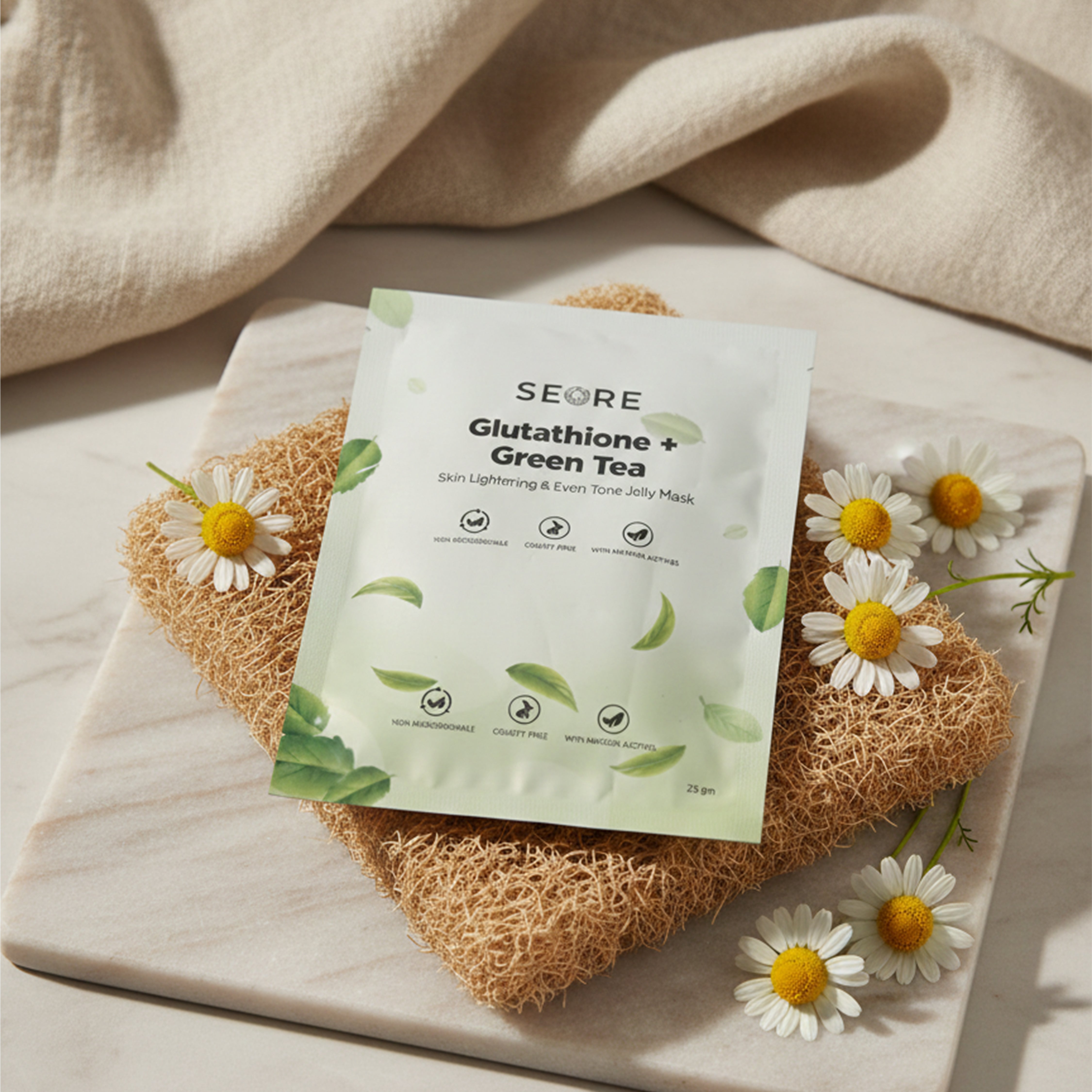 SEORE Glutathione + Green Tea Skin Lightening & Even Tone Jelly Mask