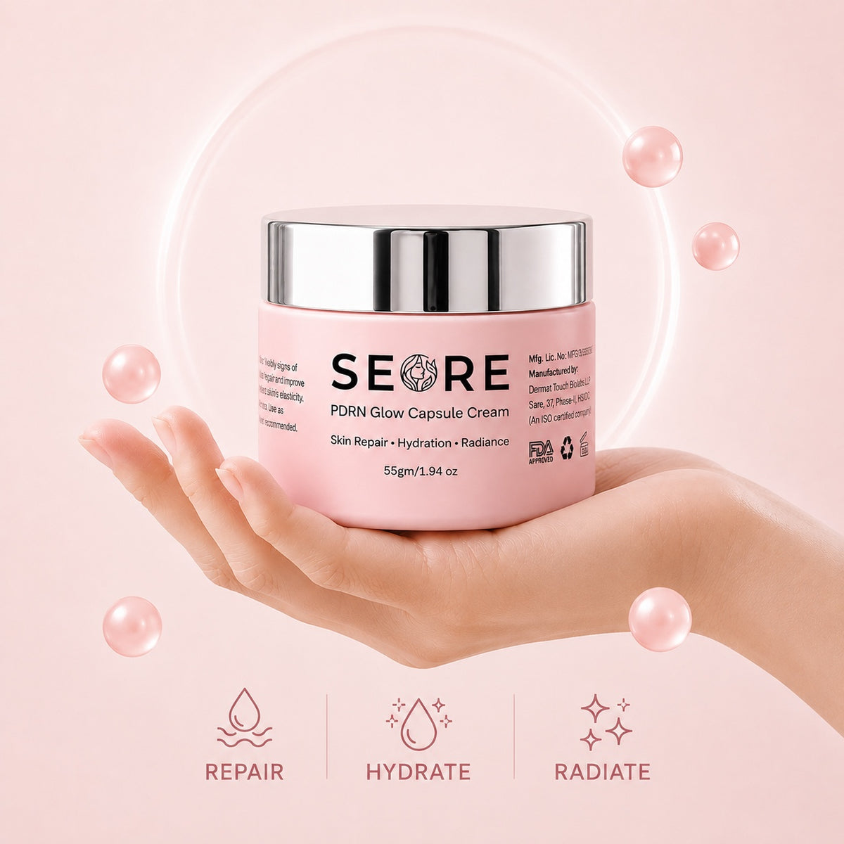 SEORE PDRN Glow Capsule Cream + Get 1 Jelly Sheet Mask Free |