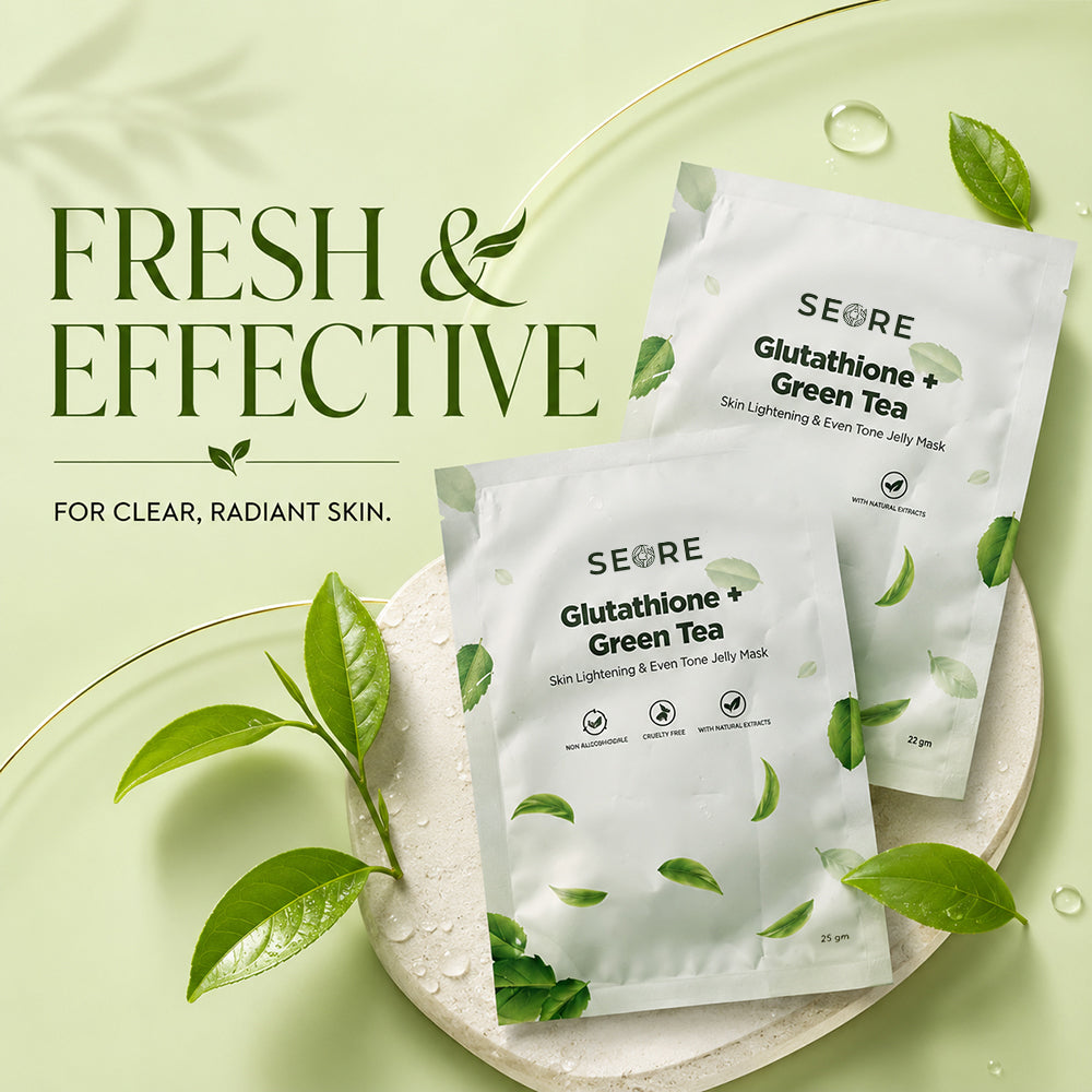 SEORE Glutathione + Green Tea Skin Lightening & Even Tone Jelly Mask