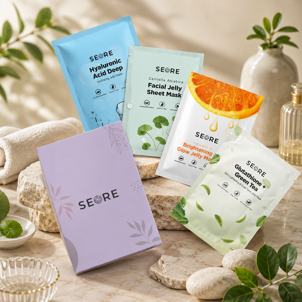 SEORE Jelly Sheet Mask | Combo Pack of 4