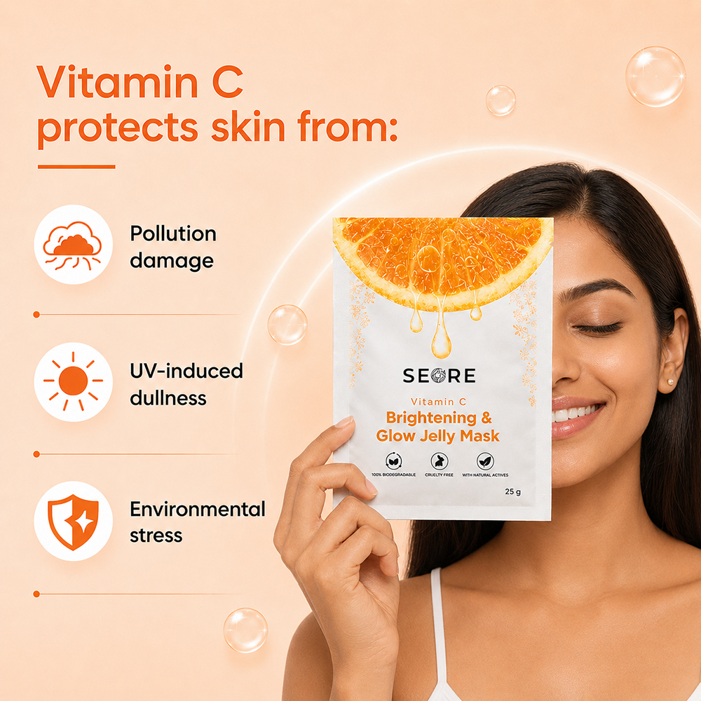 SEORE Hyaluronic Acid + Vitamin C Jelly Sheet Mask | Pack of 2