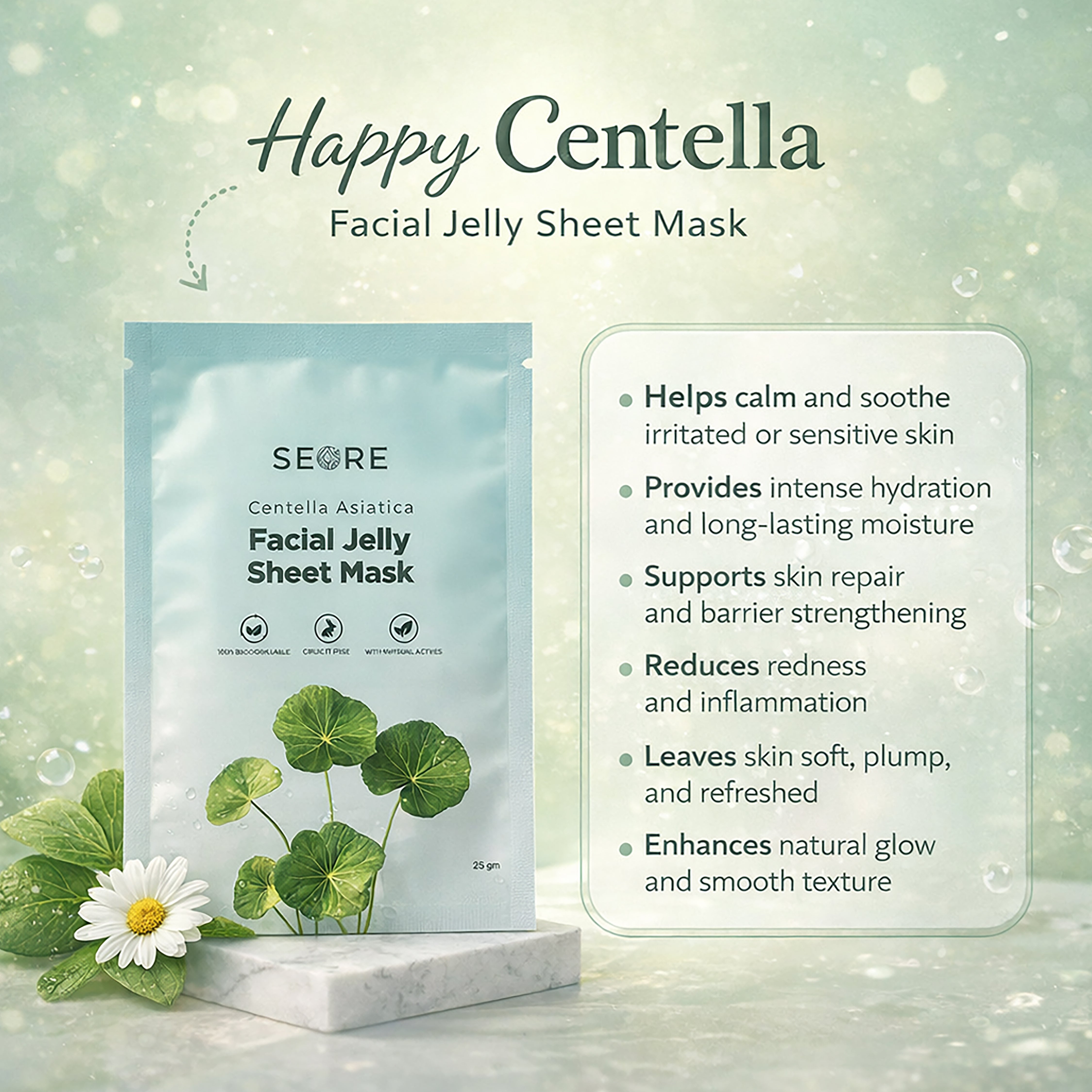 SEORE Centella Asiatica Facial Jelly Sheet Mask