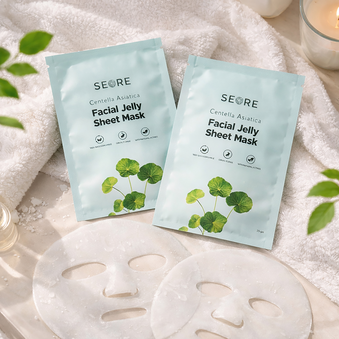SEORE Hyaluronic Acid + Centella Asiatica Jelly Sheet Mask | Pack Of 2 |