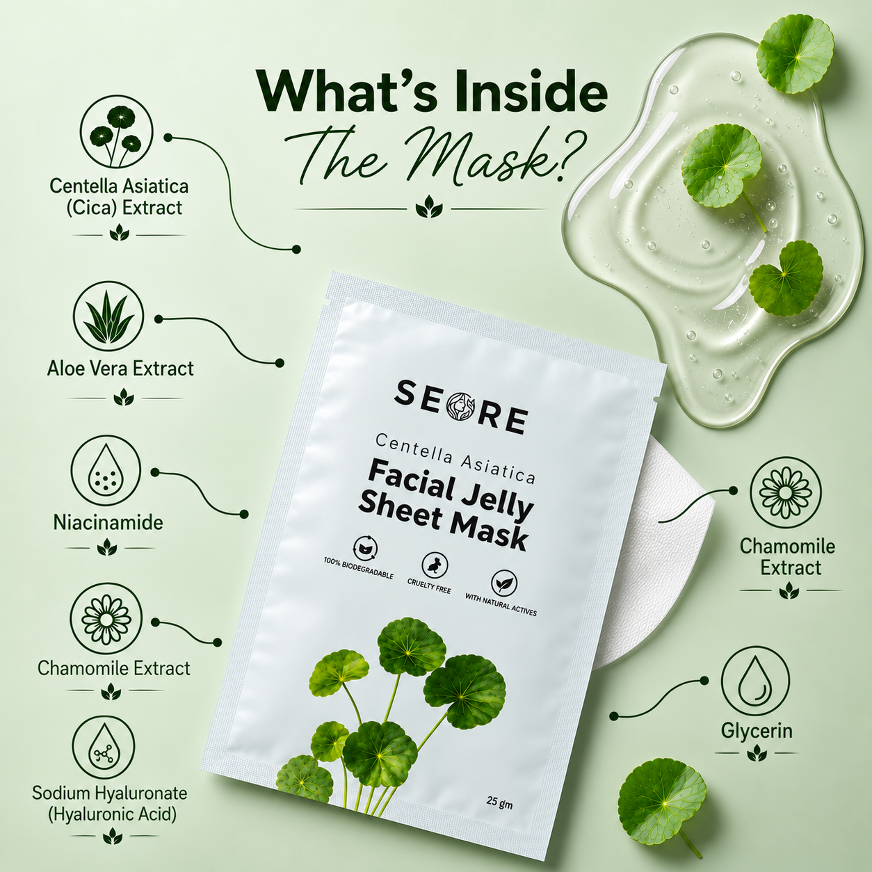 SEORE Centella Asiatica Facial Jelly Sheet Mask