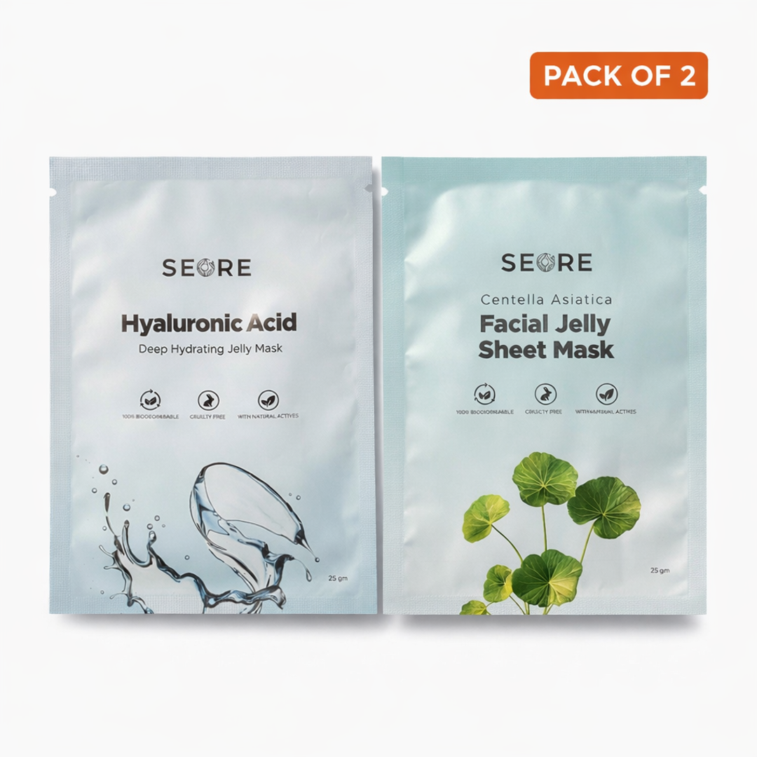 SEORE Hyaluronic Acid + Centella Asiatica Jelly Sheet Mask | Pack Of 2 |