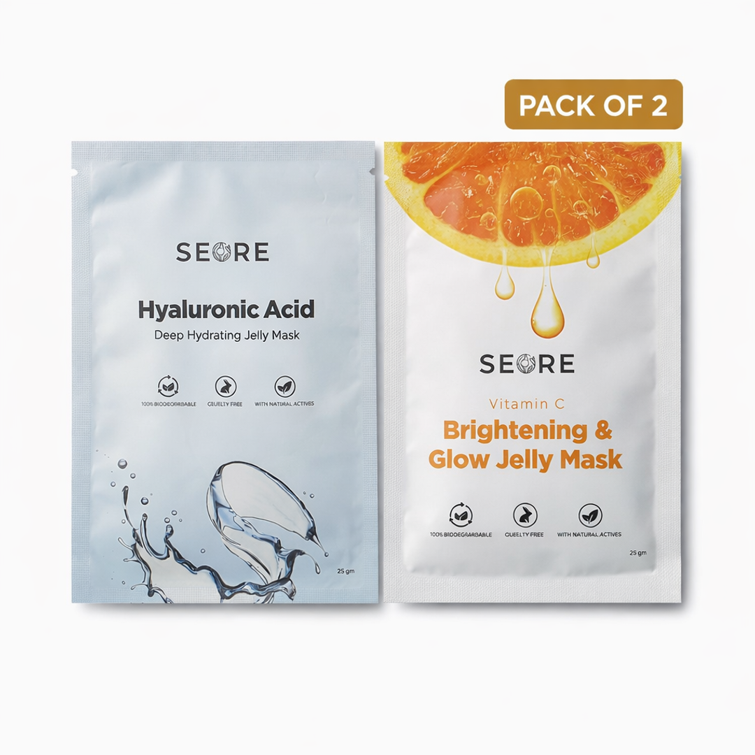 SEORE Hyaluronic Acid + Vitamin C Jelly Sheet Mask | Pack Of 2 |