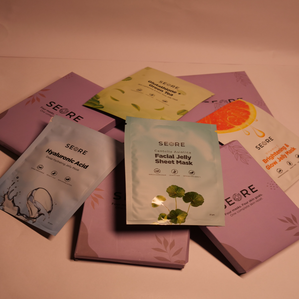 SEORE Jelly Sheet Mask | Combo Pack of 4