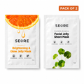 SEORE Centella Asiatica + Vitamin C Jelly Sheet Mask | Pack of 2