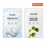 SEORE Hyaluronic Acid + Centella Asiatica Jelly Sheet Mask | Pack of 2