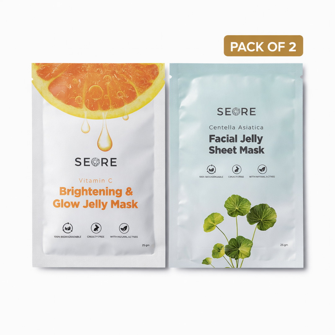 SEORE Centella Asiatica + Vitamin C Jelly Sheet Mask | Pack Of 2 |