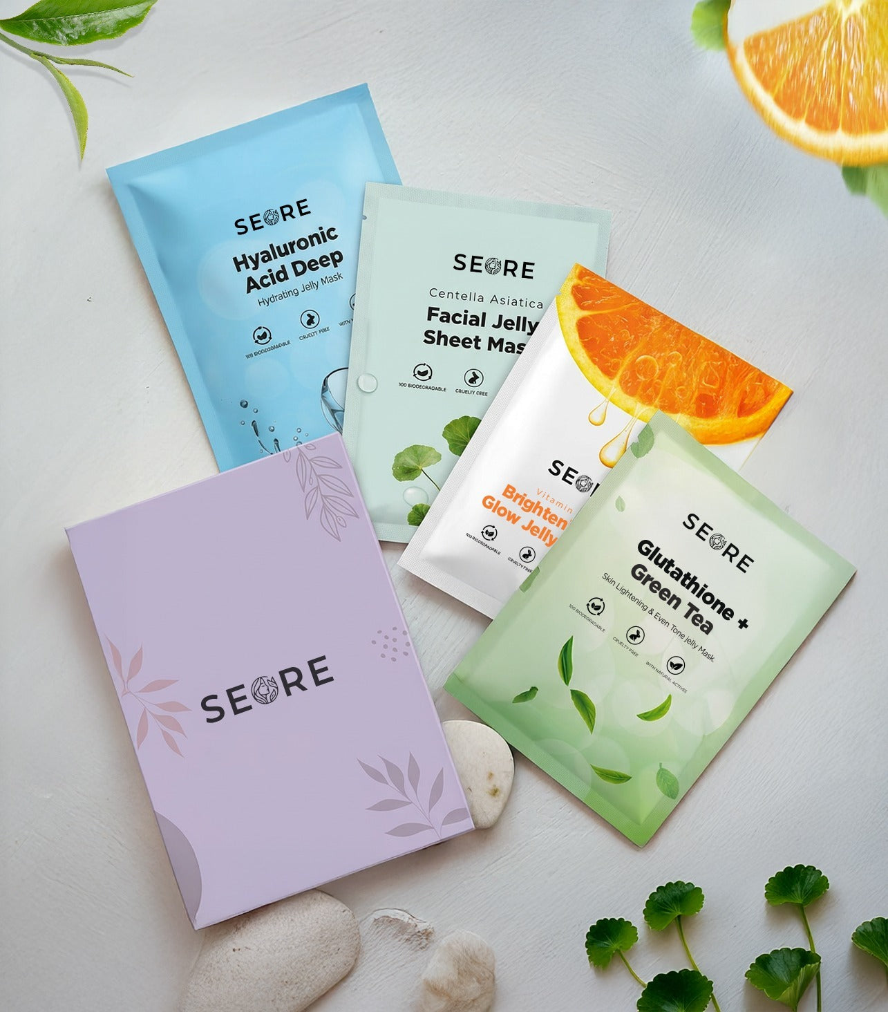 SEORE Jelly Sheet Mask | Combo Pack of 4 |