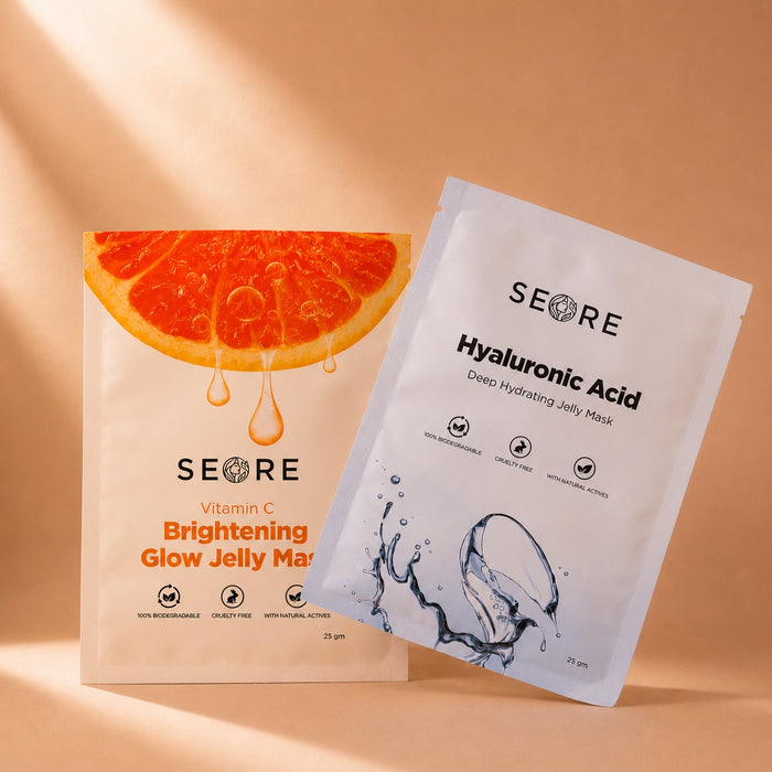 SEORE Hyaluronic Acid + Vitamin C Jelly Sheet Mask | Pack of 2