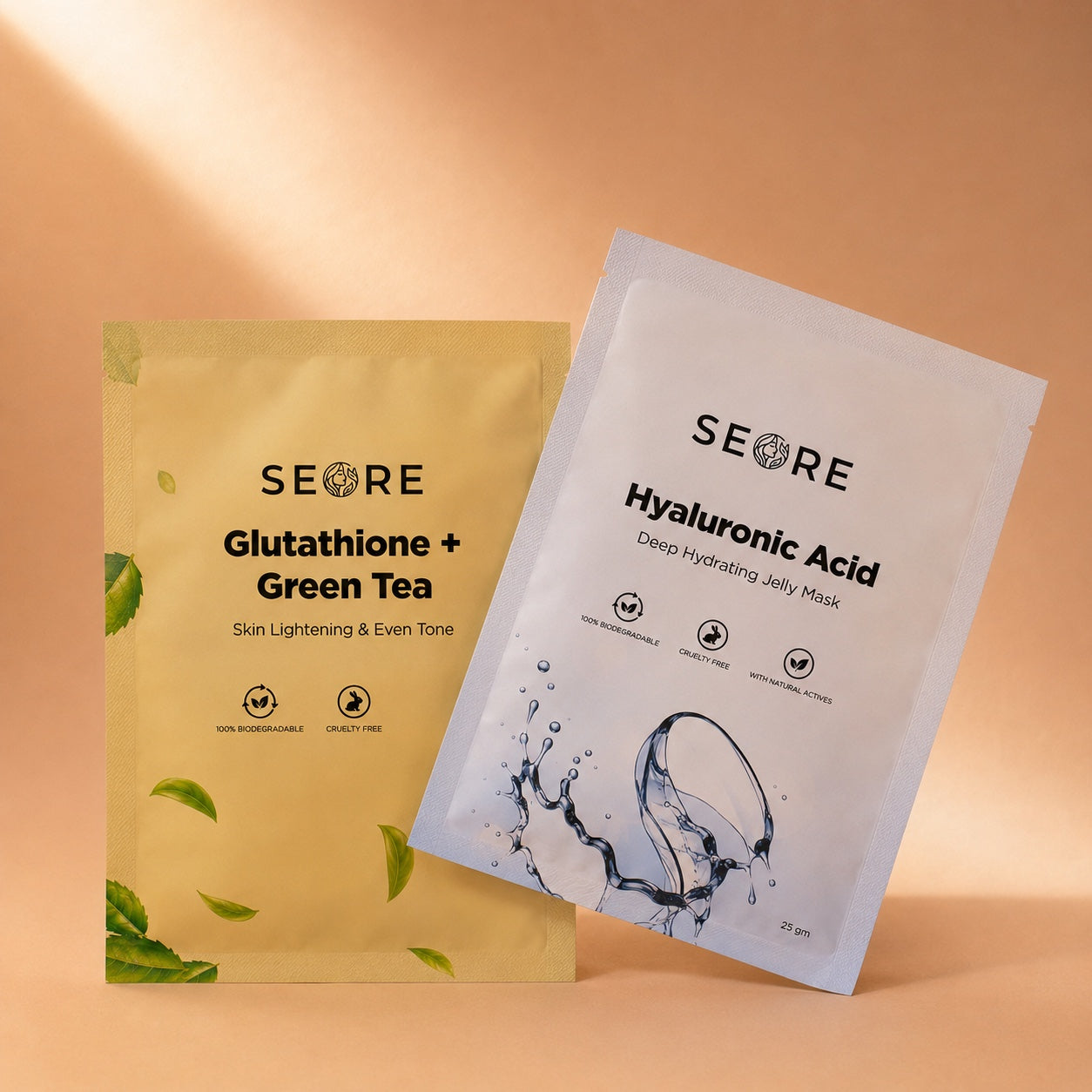 SEORE Hyaluronic Acid + Glutathione + Green Tea Jelly Sheet Mask | Pack of 2