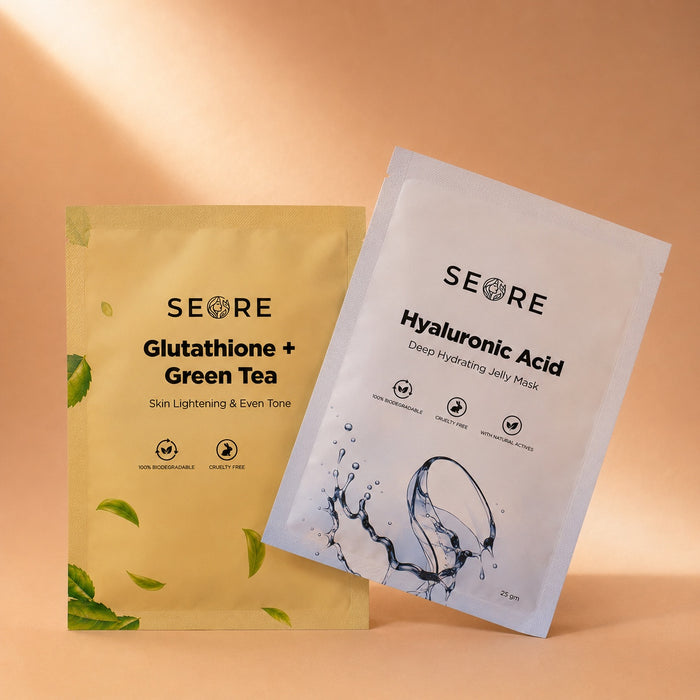 SEORE Hyaluronic Acid + Glutathione + Green Tea Jelly Sheet Mask | Pack of 2