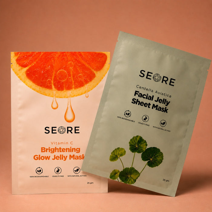 SEORE Centella Asiatica + Vitamin C Jelly Sheet Mask | Pack of 2