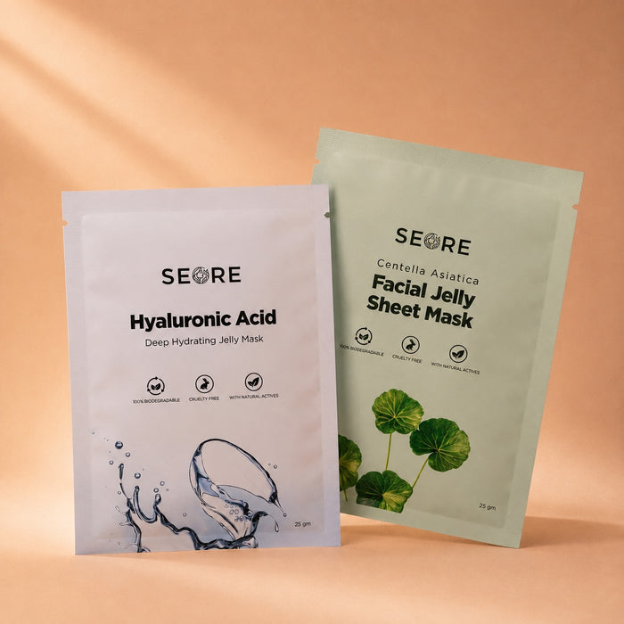 SEORE Hyaluronic Acid + Centella Asiatica Jelly Sheet Mask | Pack of 2